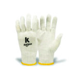 luva tricotada branca em algodão