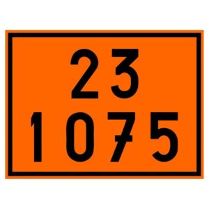 Placa de Risco Numerologia para Transporte e Armazenamento