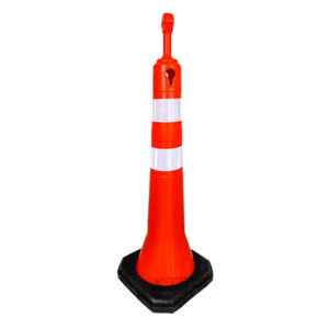 Cone Obra com Base de Borracha