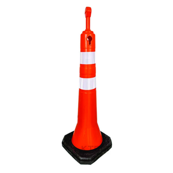 Cone Obra com Base de Borracha