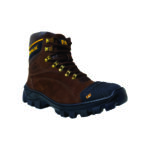 Bota Caterpillar de Couro Cor Café e Preto