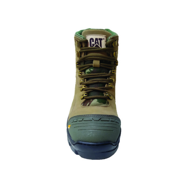 Bota Caterpillar de Couro Cor Verde Militar