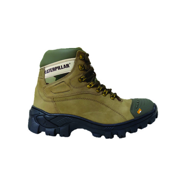 Bota Caterpillar de Couro Cor Verde Militar