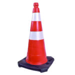 Cone Obra com Base de Borracha