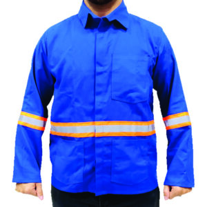 Camisa Brim Manga Longa Azul Com Faixa Refletiva