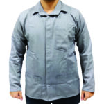 Camisa em Brim Manga Longa Cinza