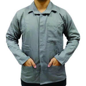 Camisa em Brim Manga Longa Cinza